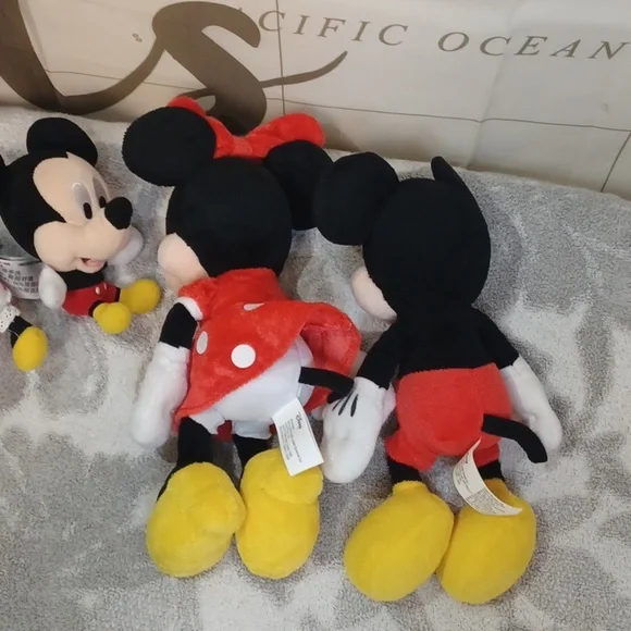 Disney 4 Piece Pack Mickey and Minnie Mouse Plush Toy Set - Red, Yellow, Black - Picture 6 of 6
